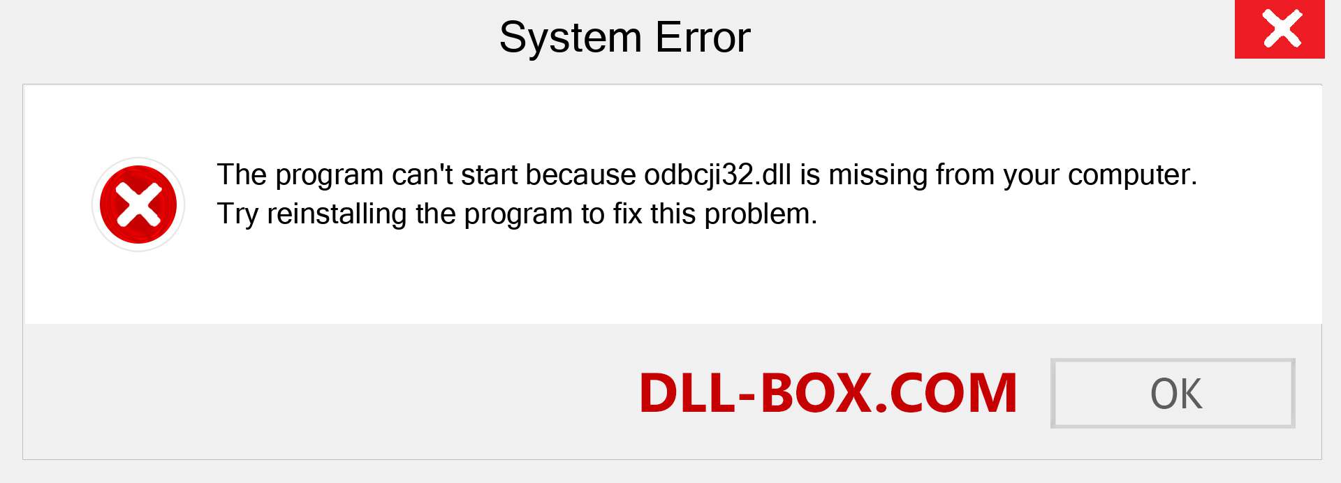  odbcji32.dll file is missing?. Download for Windows 7, 8, 10 - Fix  odbcji32 dll Missing Error on Windows, photos, images